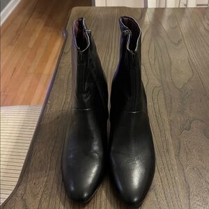 FRANCO SARTO Pia Womens Leather Zipper Ankle Boots